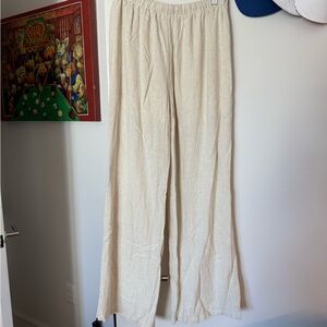 Elegant Cream Women's Trousers